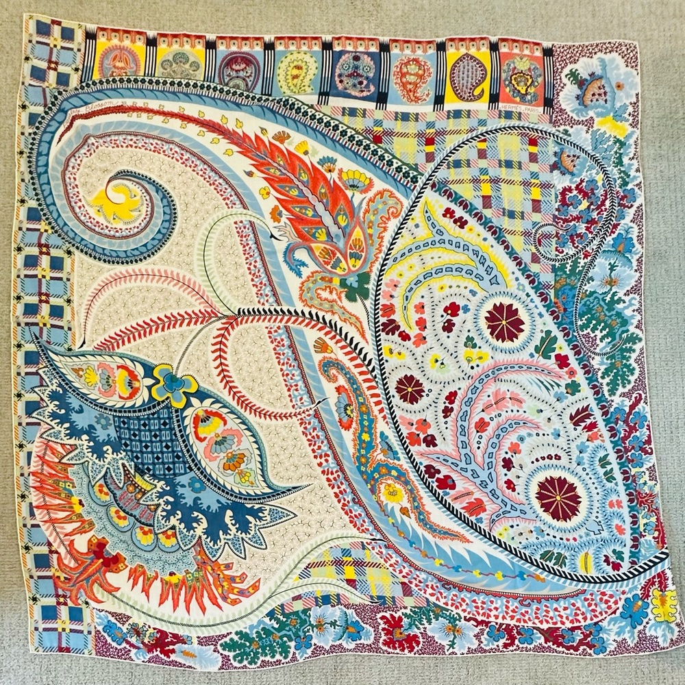 HERMES PAISLEY BLOSSOM SHAWL 140